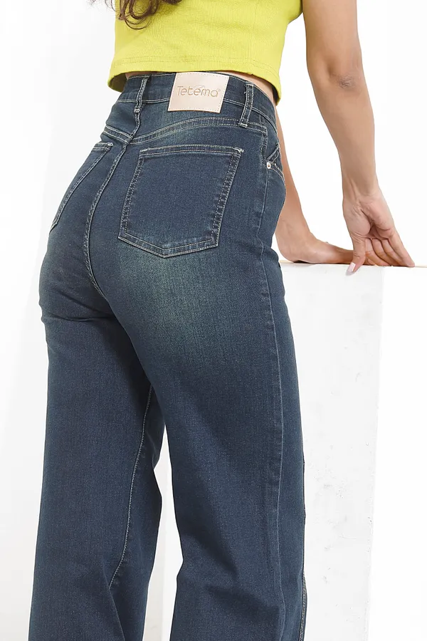 Green_Hot_Tint_Cotton_Lycra_Boot_Cut_Comfort_Fit_Jeans_For_Women_And_Girls