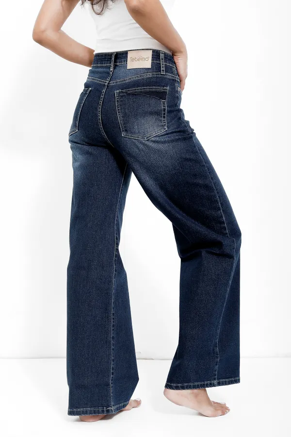Dark_Blue_Cotton_Lycra_Wide_Leg_Jeans_For_Women_And_Girls