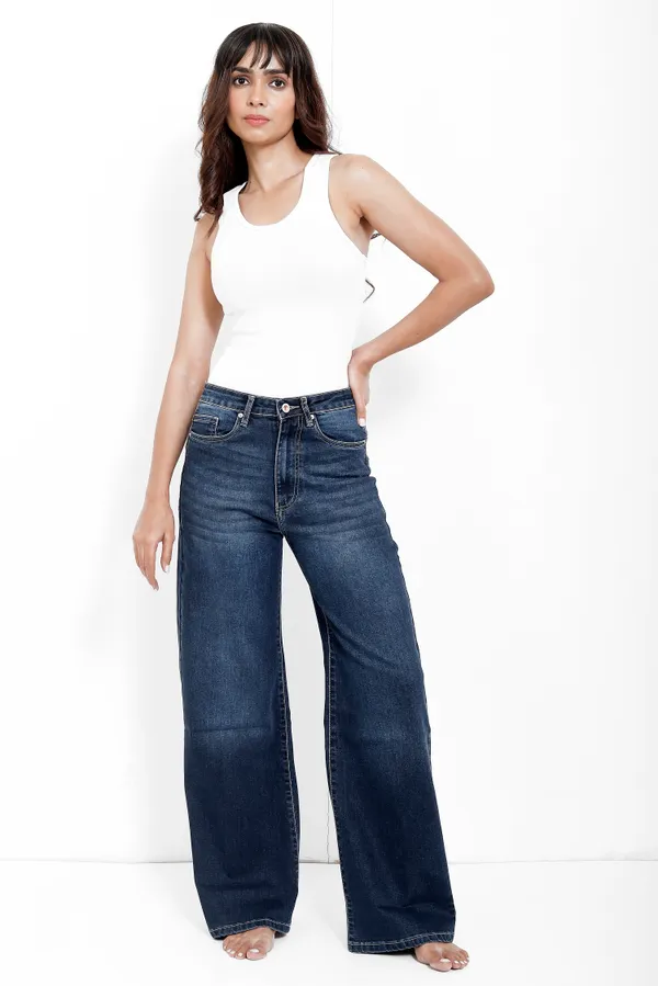 Dark_Blue_Cotton_Lycra_Wide_Leg_Jeans_For_Women_And_Girls