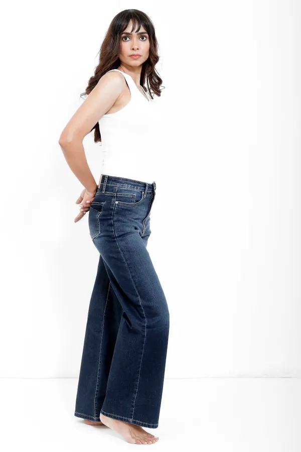 Dark_Blue_Cotton_Lycra_Wide_Leg_Jeans_For_Women_And_Girls