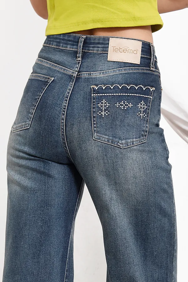 Deep_Shadow_Green_Wash_Cotton_Lycra_Wide_Leg_Jeans_For_Women_And_Girls