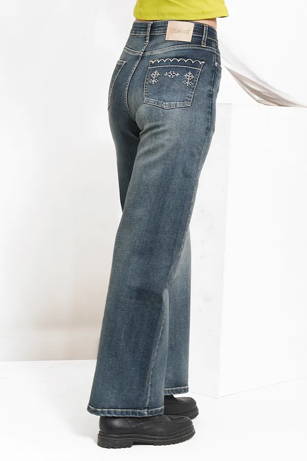 Deep_Shadow_Green_Wash_Cotton_Lycra_Wide_Leg_Jeans_For_Women_And_Girls