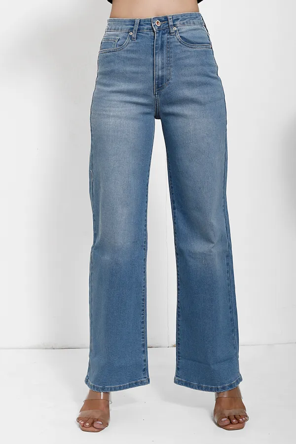 Ice_Hot_Cotton_Lycra_Embroidery_Back_Pocket_Wide_Leg_Jeans_For_Women_And_Girls