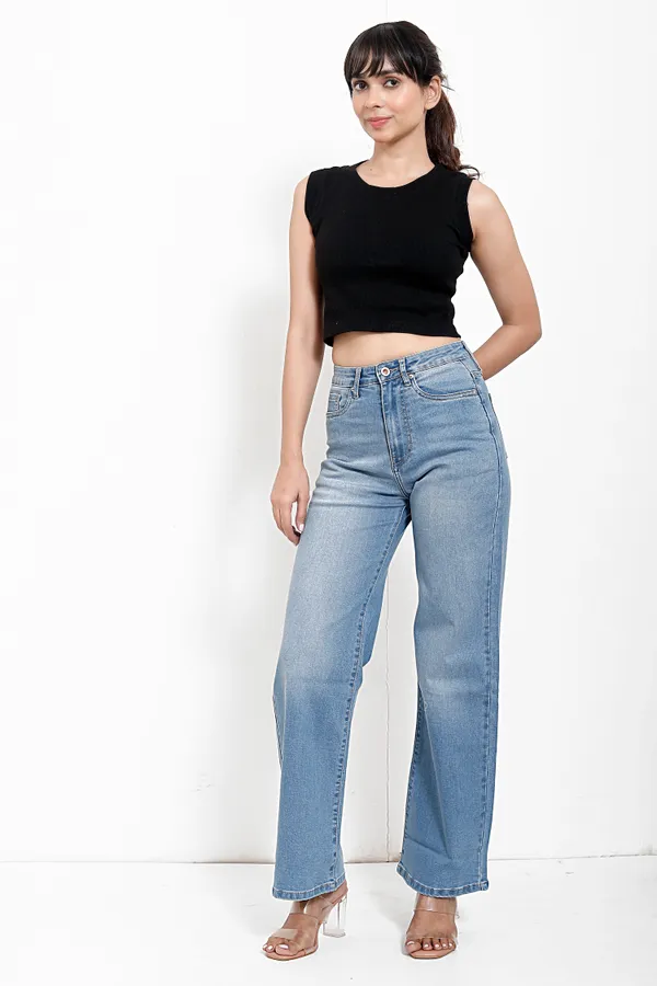 Ice_Hot_Cotton_Lycra_Embroidery_Back_Pocket_Wide_Leg_Jeans_For_Women_And_Girls