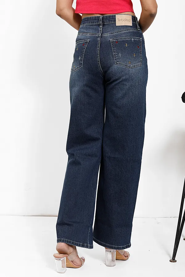 Dark_Blue_Cotton_Lycra_Iconic_Babe_Raw_Wash_Wide_Leg_Jeans_For_Women_And_Girls