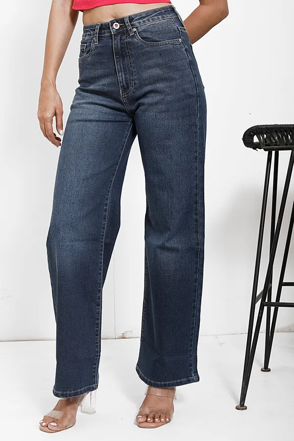 Dark_Blue_Cotton_Lycra_Iconic_Babe_Raw_Wash_Wide_Leg_Jeans_For_Women_And_Girls