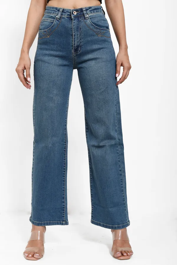 Blue_Tint_Cotton_Lycra_New_Straight_Embroidery_Wash_Wide_Leg_Jeans_For_Women_And_Girls