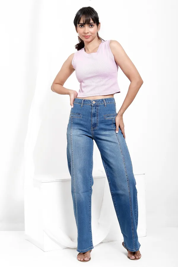 Stone_Blue_Wash_Cotton_Lycra_Wide_Leg_Jeans_For_Women_And_Girls