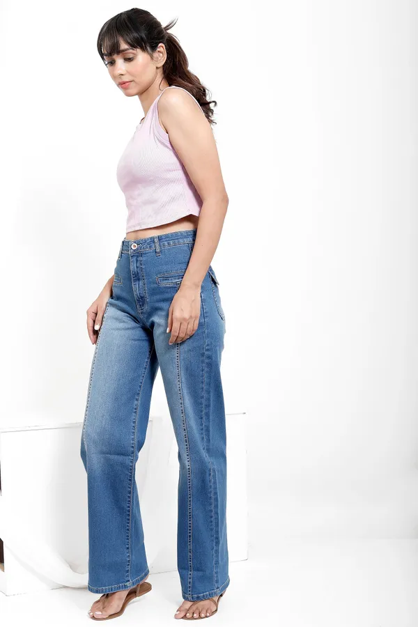Stone_Blue_Wash_Cotton_Lycra_Wide_Leg_Jeans_For_Women_And_Girls