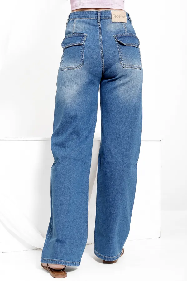 Stone_Blue_Wash_Cotton_Lycra_Wide_Leg_Jeans_For_Women_And_Girls