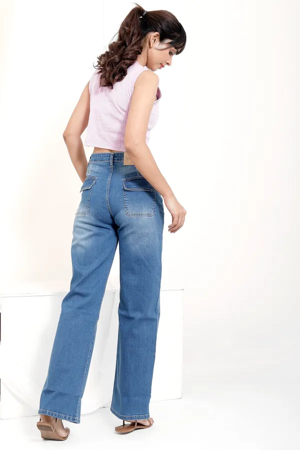 Stone_Blue_Wash_Cotton_Lycra_Wide_Leg_Jeans_For_Women_And_Girls
