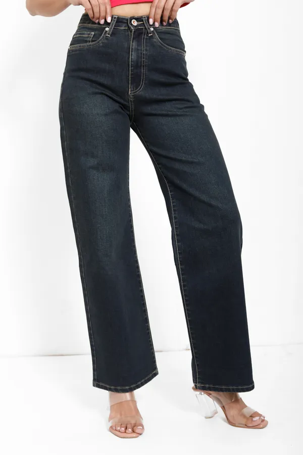 Black_Tint_Cotton_Lycra_Vintage_Wash_Dark_Straight_Fit_Jeans_For_Women_And_Girls