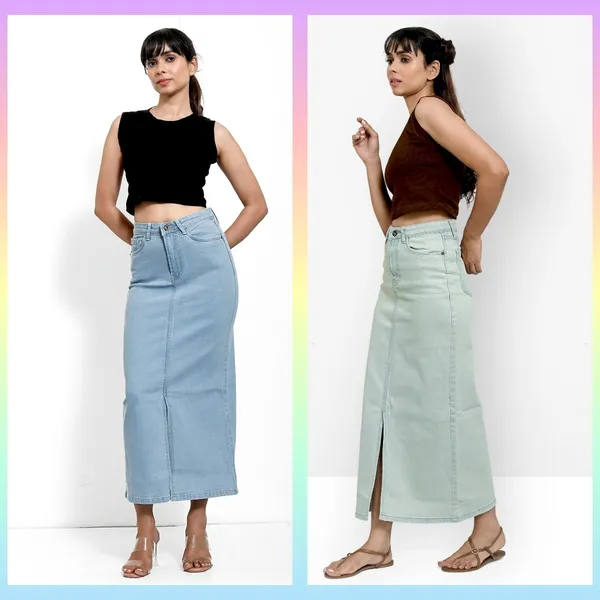Sky_Ice_Wash_Cotton_Lycra_Long_Skirt_And_Ice_Tin_Cotton_Lycra_Vintage_Wash_Long_Skirt_For_Women_And_Girls