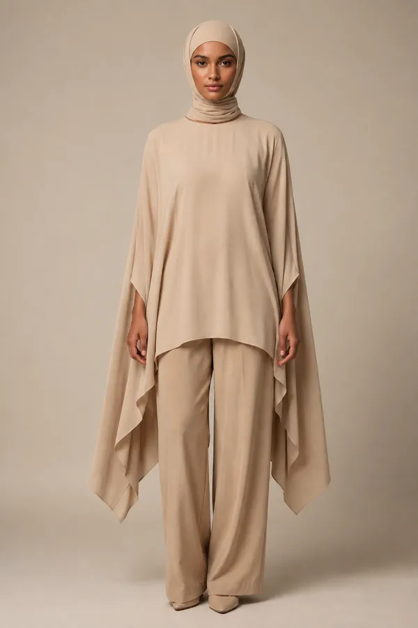 Creme_Kaftan__Coord_Set_For_Women