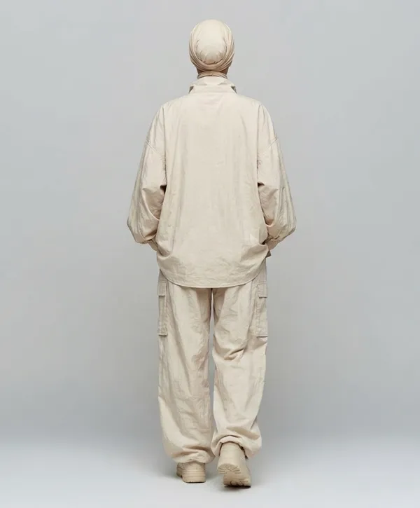 Cream_Cotton_Zip-up_Co-ord