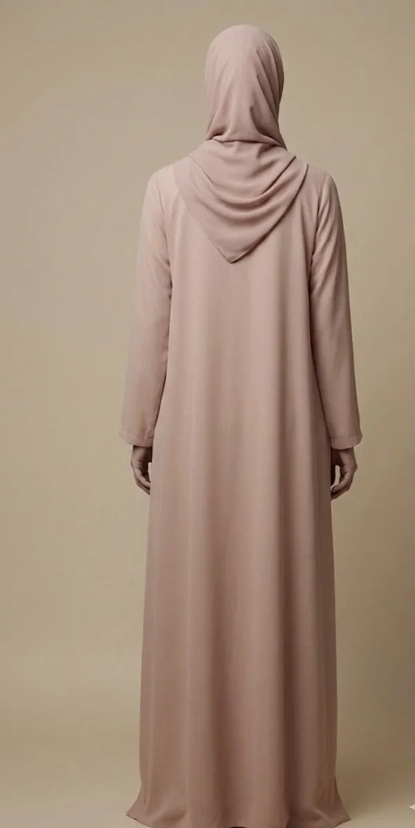 Beige_Panel_Abaya_And_Georgette_Scarf_For_Women