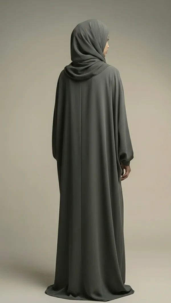 Charcoal_Zipper_Abaya_And_Georgette_Scarf_For_Women