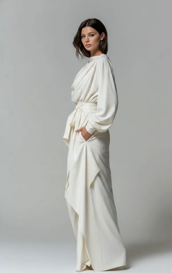 White_Drape_Dress