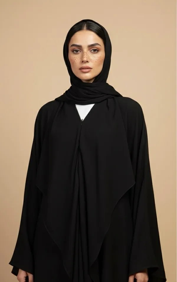 Black_Layered_Abaya_And_Scarf_For_Women
