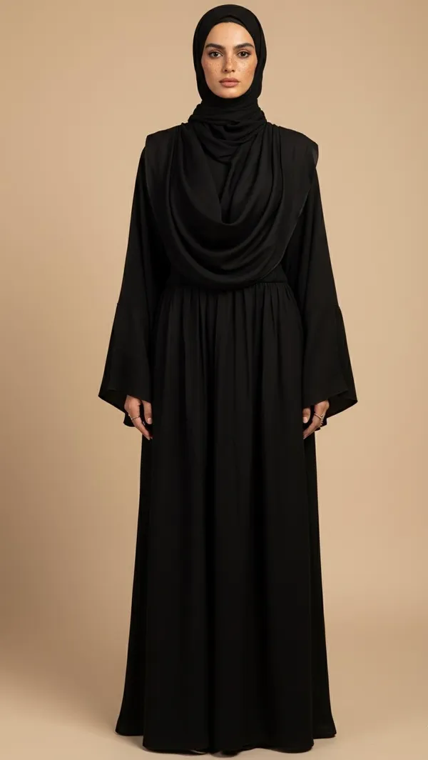 Black_Cowl_Abaya_And_Scarf_For_Women