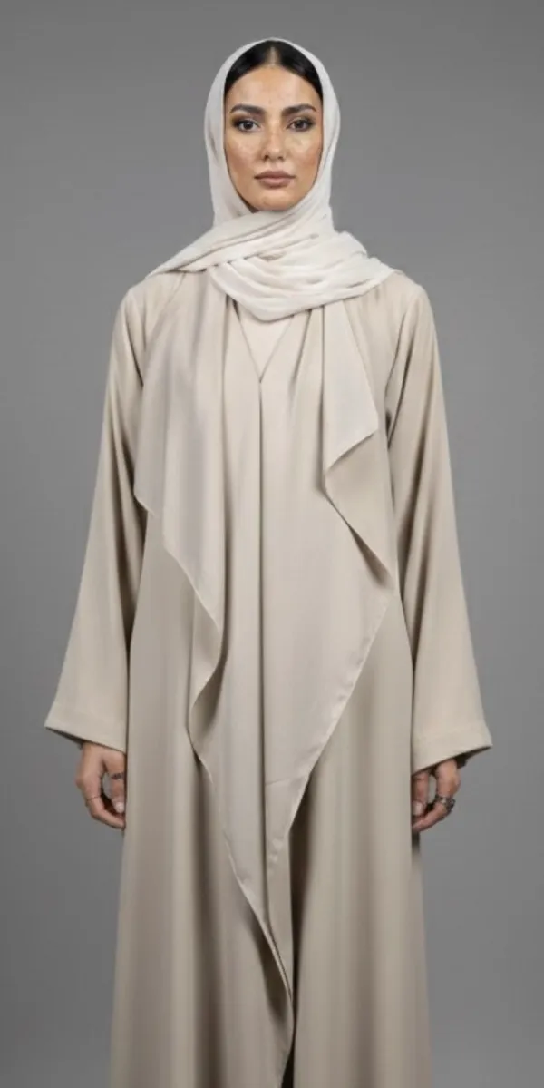 Fawn_Drape_Abaya_And_Scarf_For_Women