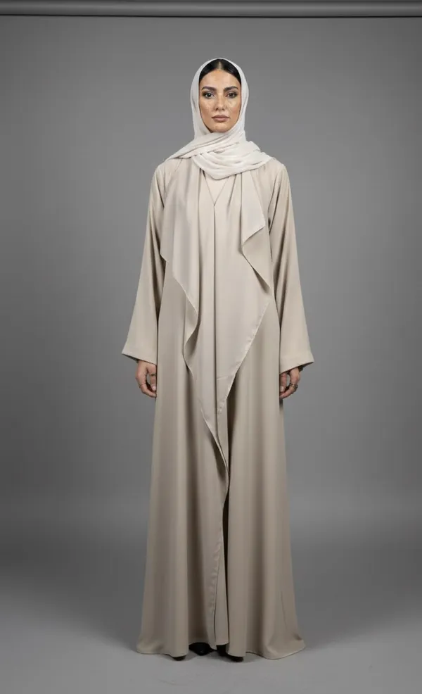 Fawn_Drape_Abaya_And_Scarf_For_Women