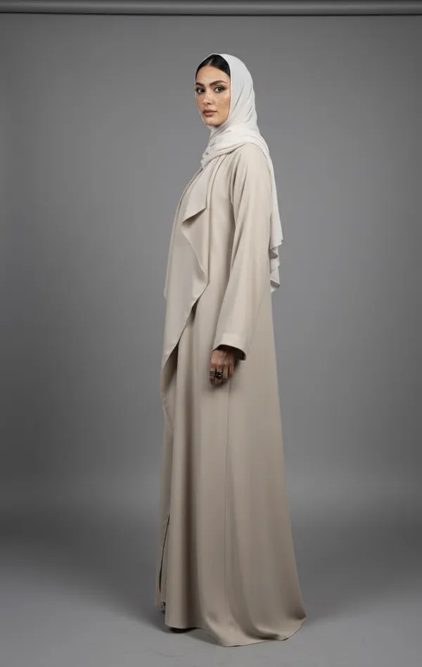 Fawn_Drape_Abaya_And_Scarf_For_Women