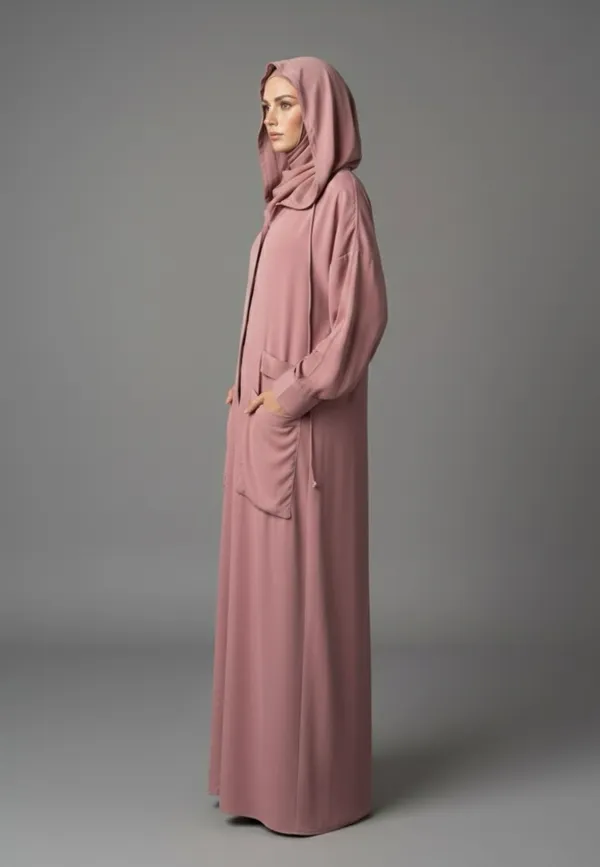 Old_Rose_Hooded_Abaya_And_Scarf_For_Women