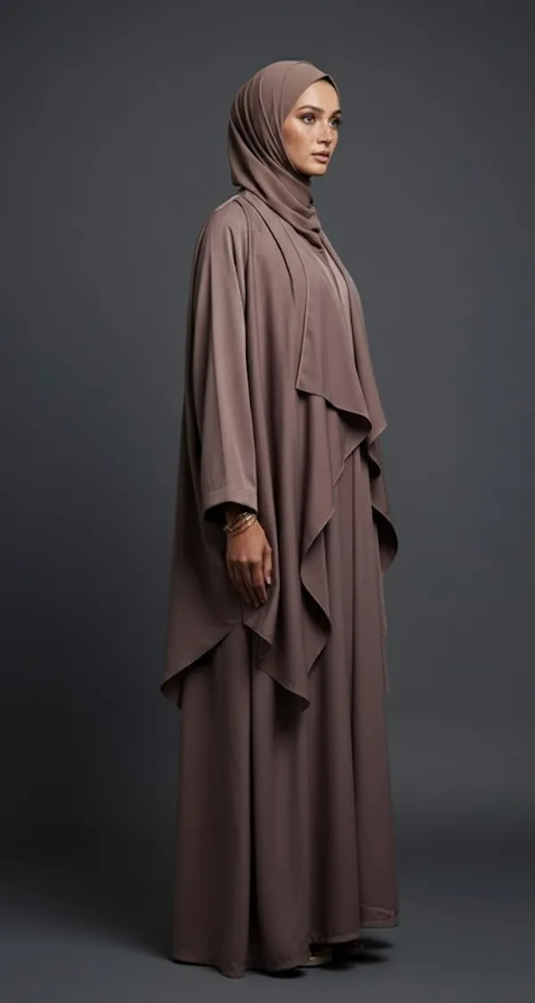 Dusty_Mauve_Layered_Abaya_And_Scarf_For_Women