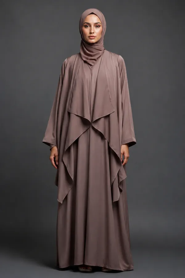 Dusty_Mauve_Layered_Abaya_And_Scarf_For_Women