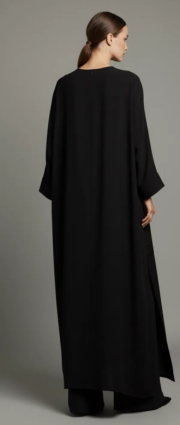 Black_Baggy_Abaya_Set_And_Scarf_For_Women
