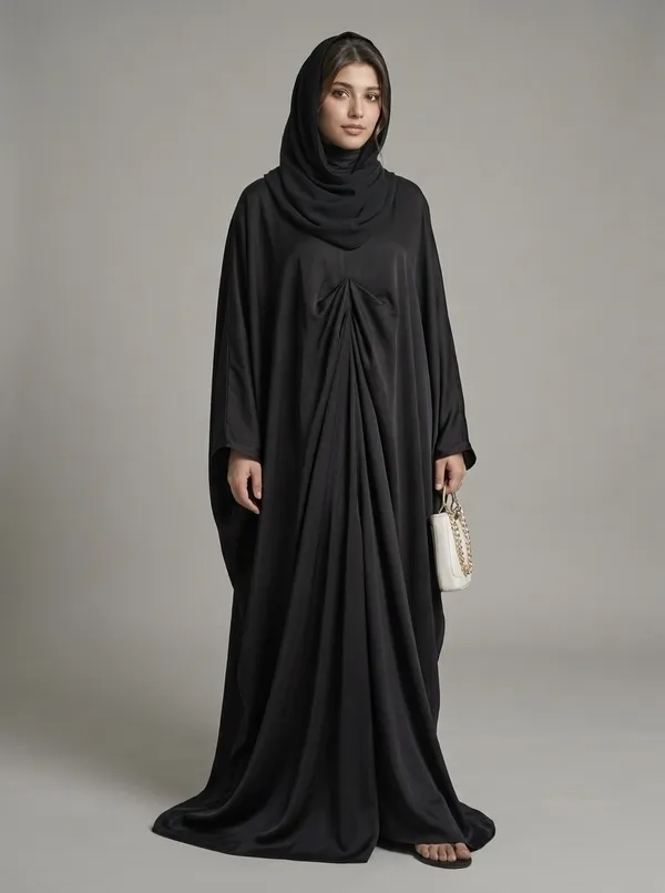 Black_Double-Pinched_Abaya_And_Georgette_Scarf__For_Women