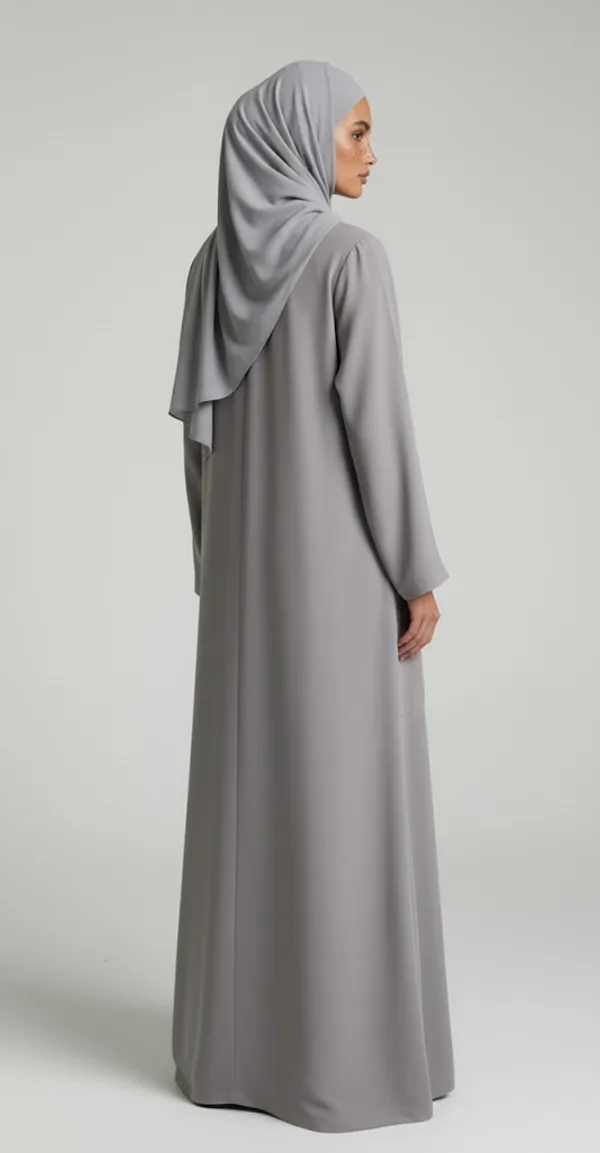 Light_Grey_Pocketed_Abaya_And_Scarf__For_Women