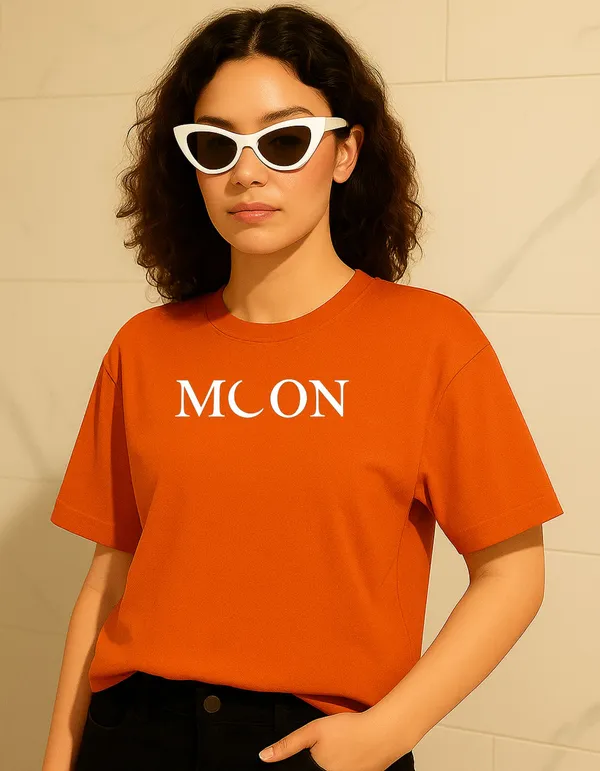 Orange_Cotton_Printed_T-Shirt_For_Women