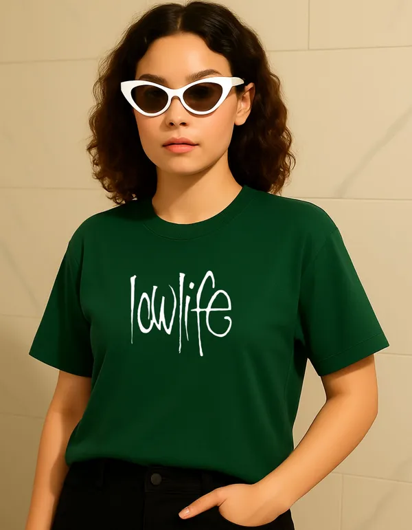 Green_Cotton_Printed_T-Shirt_For_Women