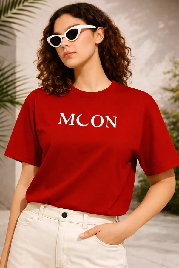 Red_Cotton_Printed_T-Shirt_For_Women