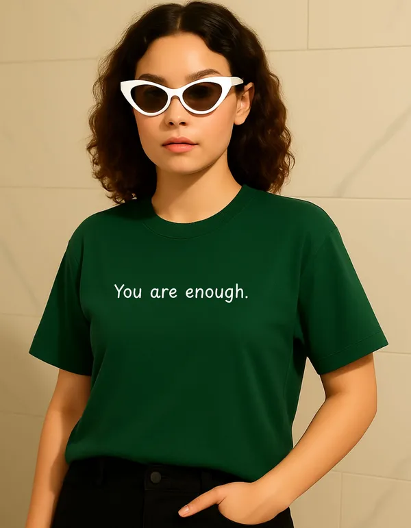 Green_Cotton_Printed_T-Shirt_For_Women
