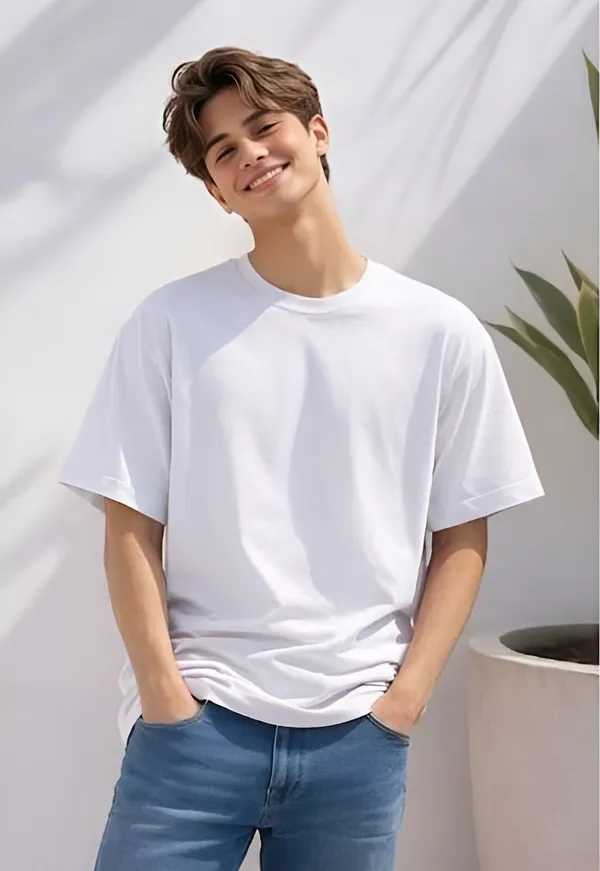 White_Cotton_Solid_Round_neck_T-Shirt_For_Men