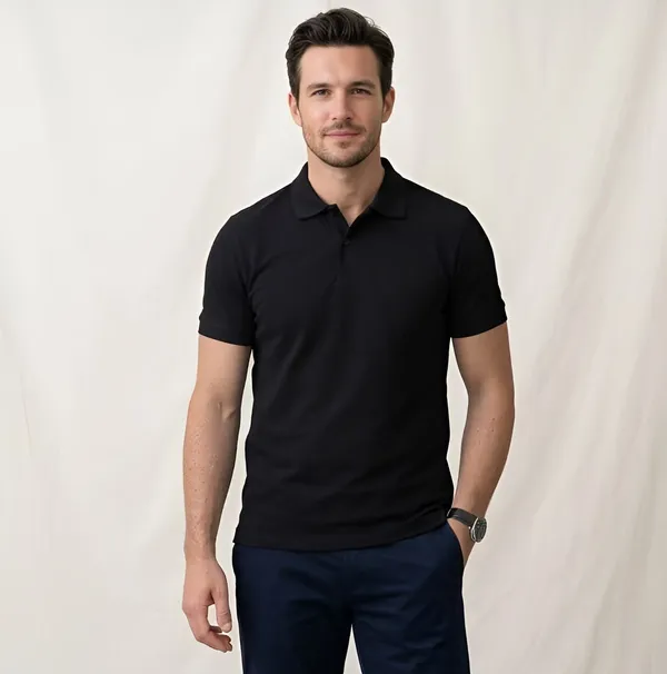 Black_Matty_Polo_Round_neck_T-Shirt_For_Men