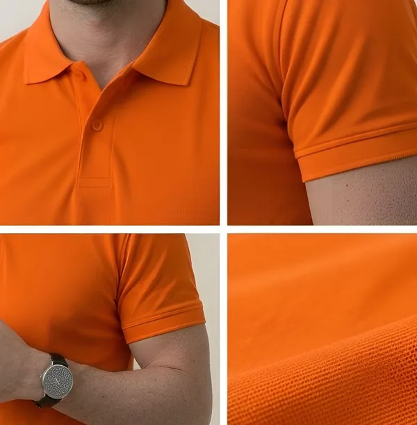 Orange_Matty_Polo_Round_neck_T-Shirt_For_Men