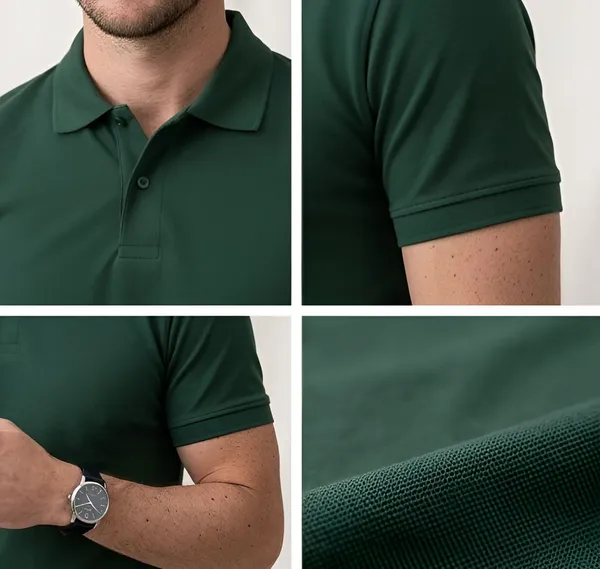 Deep_Green_Matty_Polo_Round_neck_T-Shirt_For_Men
