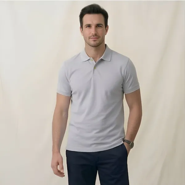 Grey_Matty_Polo_Round_neck_T-Shirt_For_Men