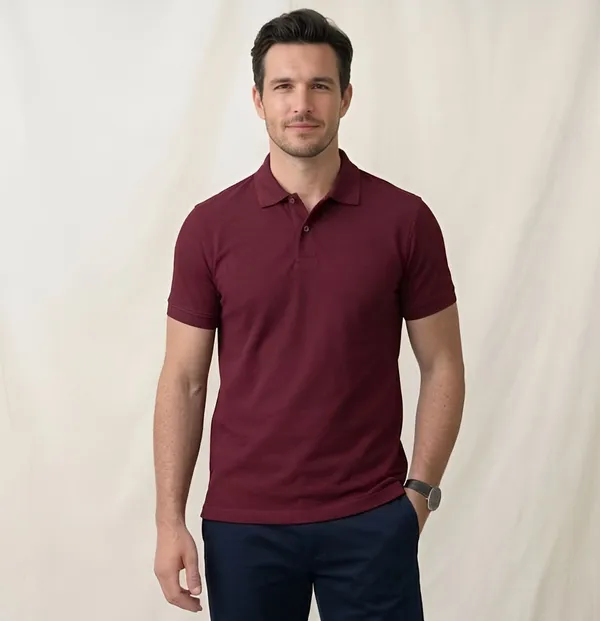 Pink_Matty_Polo_Round_neck_T-Shirt_For_Men
