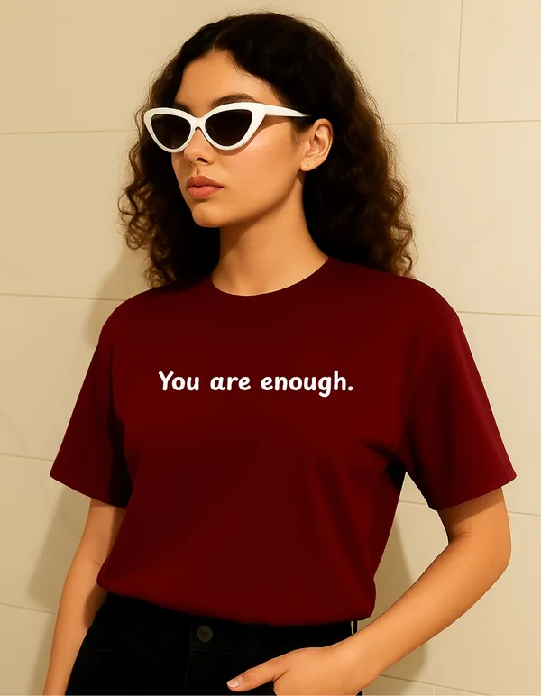 Brown_Cotton_Printed_T-Shirt_For_Women