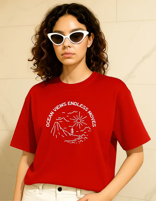 Red_Cotton_Printed_T-Shirt_For_Women