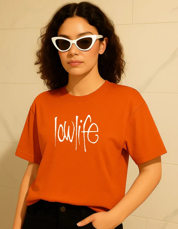 Orange_Cotton_Printed_T-Shirt_For_Women