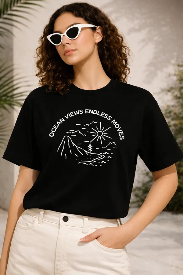 Black_Cotton_Printed_T-Shirt_For_Women
