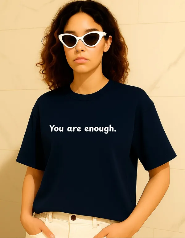 Navy_Blue_Cotton_Printed_T-Shirt_For_Women