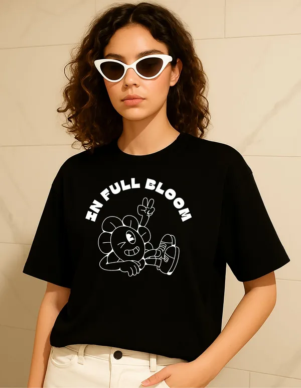 Black_Cotton_Printed_T-Shirt_For_Women