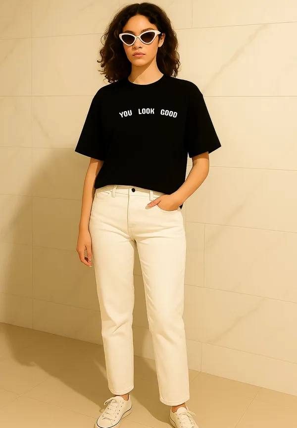 Black_Cotton_Printed_T-Shirt_For_Women